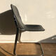 Set of 6 chairs in chrome metal and black leather - 1970