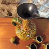 Service liqueur pitcher cyclope charles cart annecy savoie fat lava 1960's