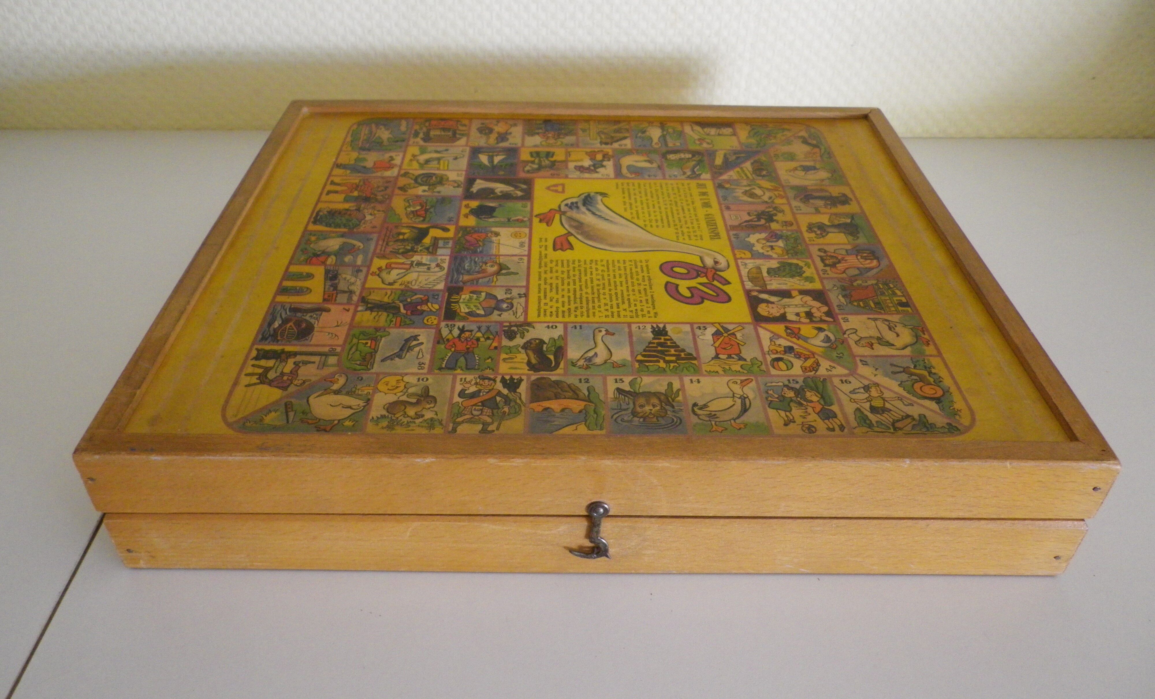 Malette en bois de 3 jeux vintage