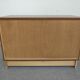 Commode basse en placage d'acajou et satin blanc années 70/80
