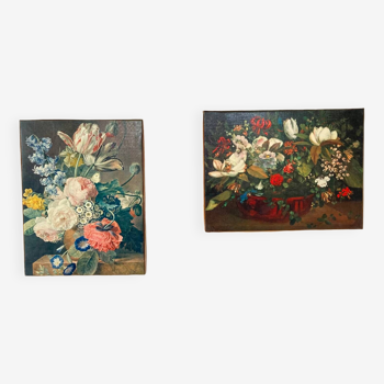 Floral Still Life Duo Canvas Prints