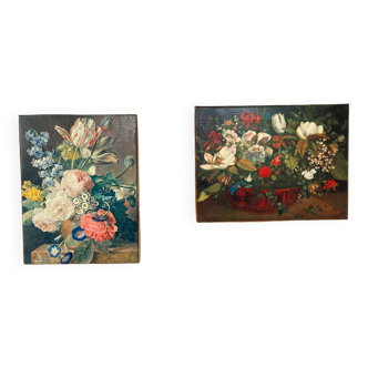 Floral Still Life Duo Canvas Prints