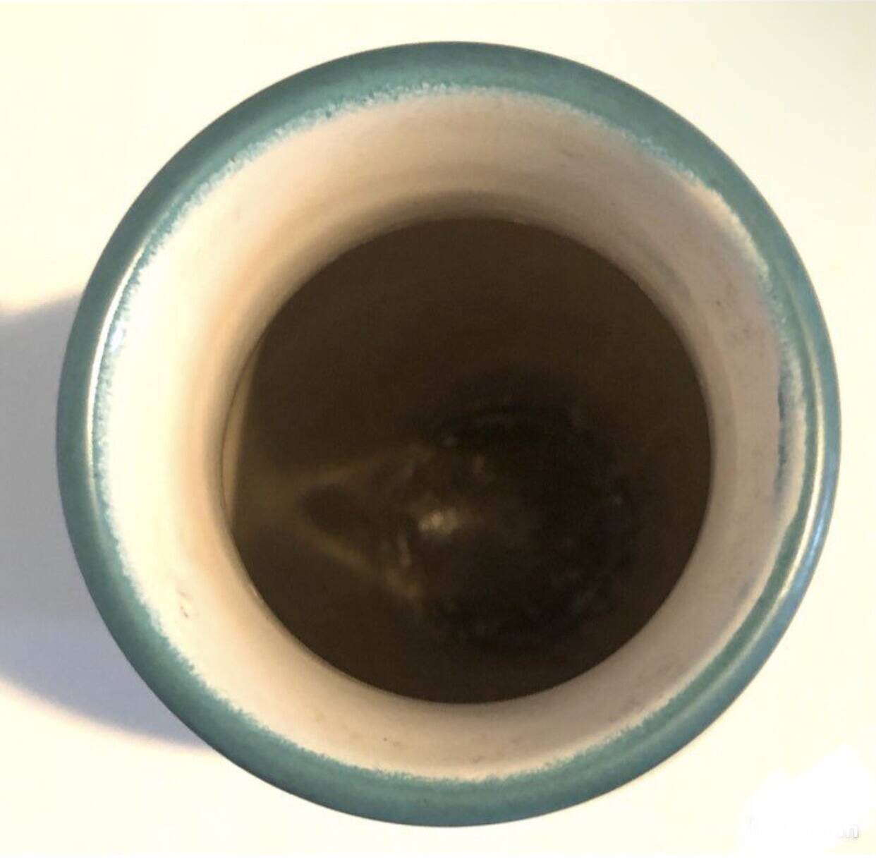 Turquoise ceramic vase