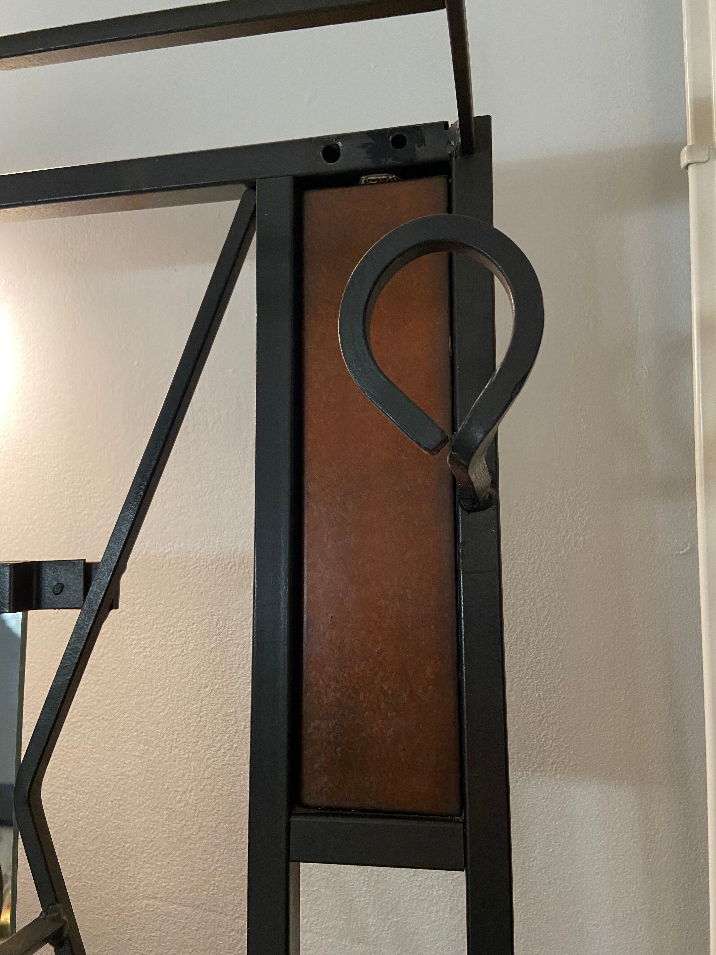 Wrought iron coat rack