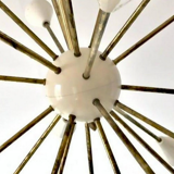 Sputnik brass chandelier 24 lights white color