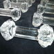 Set of 10 crystal knife holders Column shape identical to Baccarat