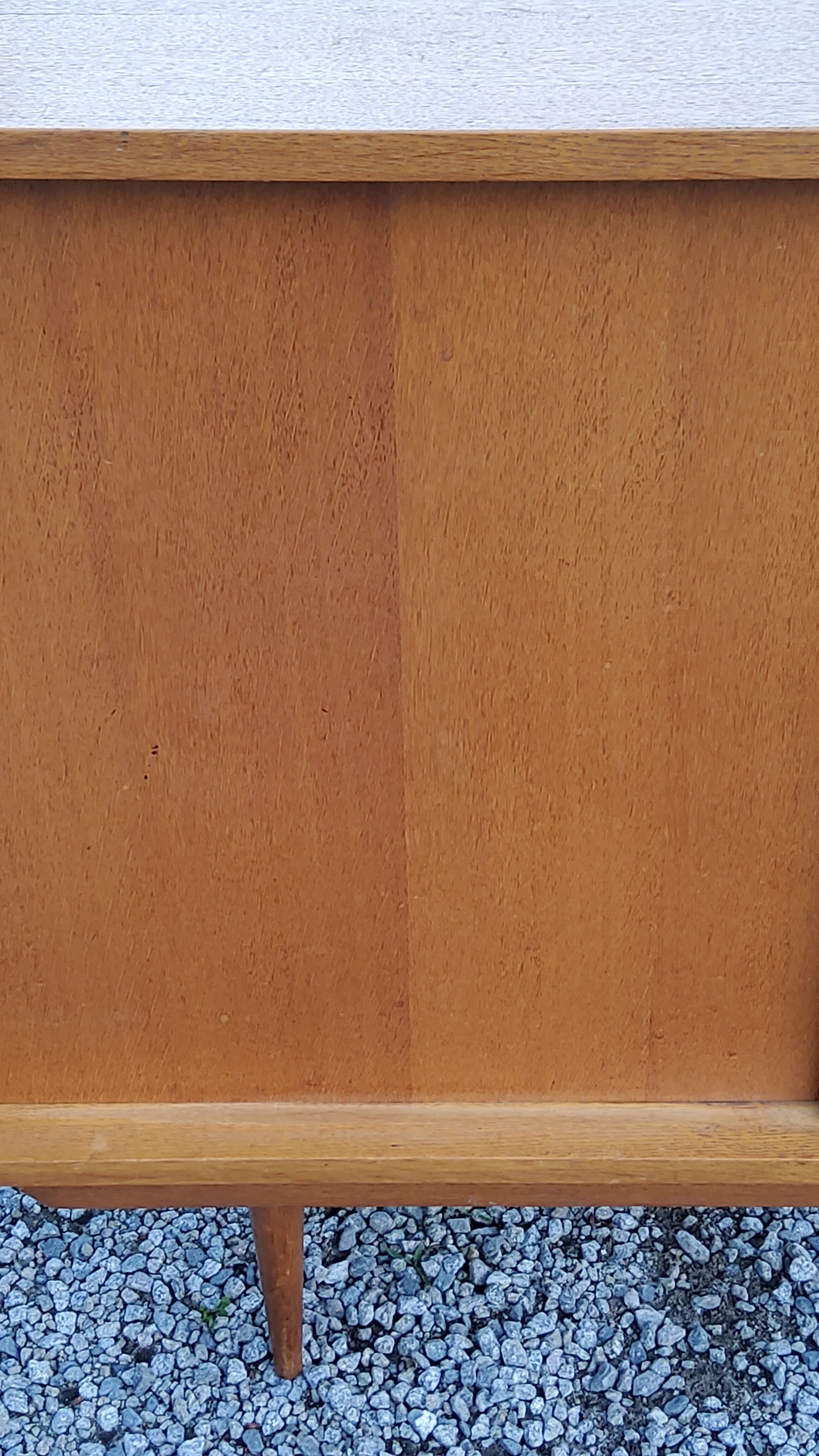 Vintage gold blond oak row 3 sliding doors