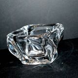 Ashtray in blown crystal DAUM France DESIGN Modernist 1960