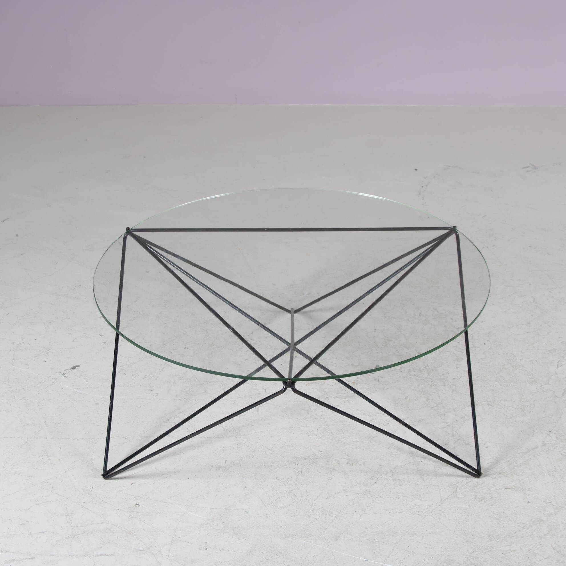1960s Round coffee table from Switzerland