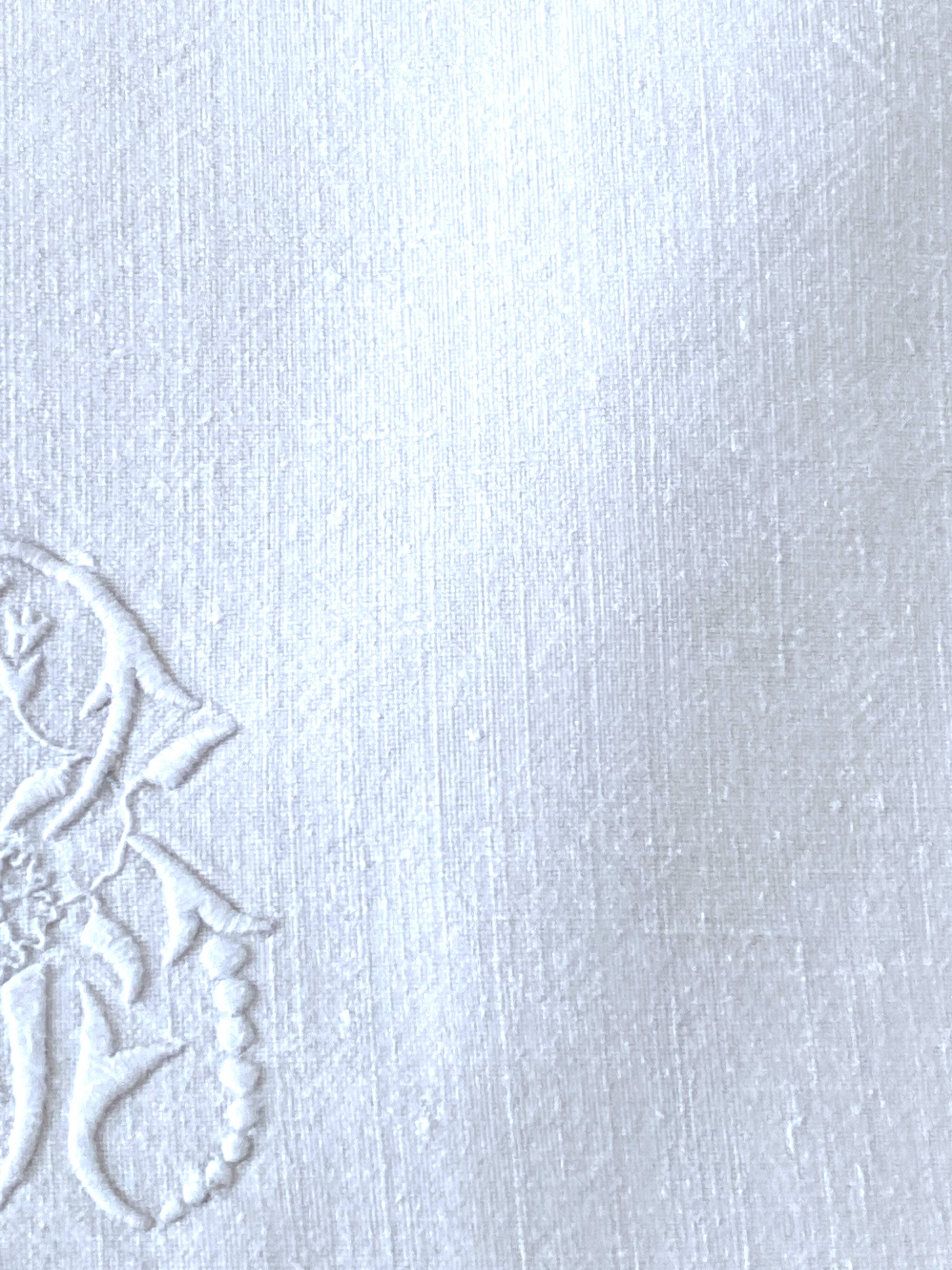 Drap métis avec monogramme