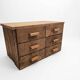 Antique workshop furniture with 6 drawers