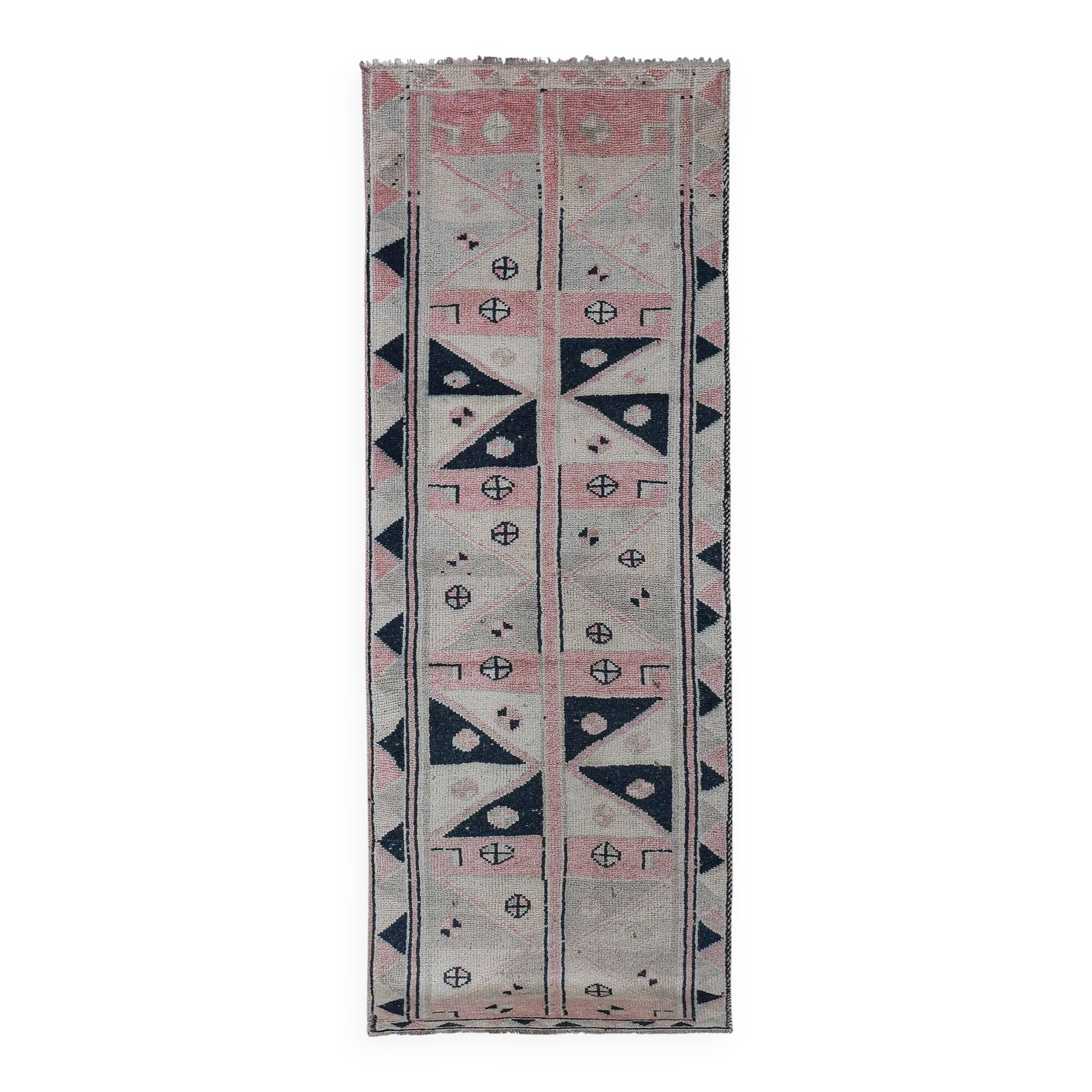 Vintage Turkish hallway rug 119x330 cm