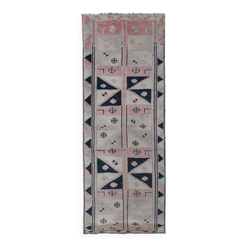 Vintage Turkish hallway rug 119x330 cm