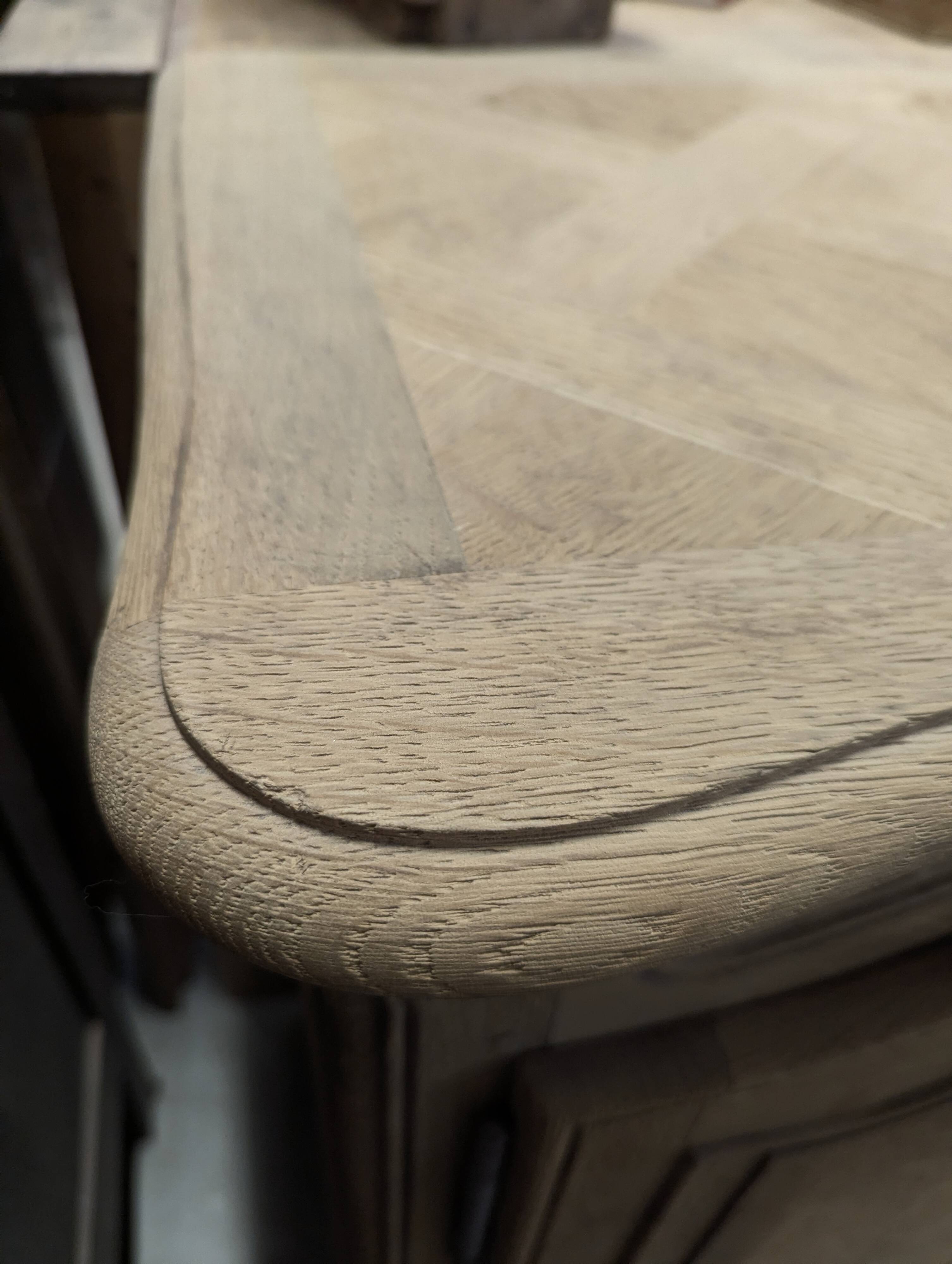 Striped oak buffet in Louis XV style