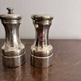 Silver Metal Art Deco Nouveau Salt and Pepper Shaker