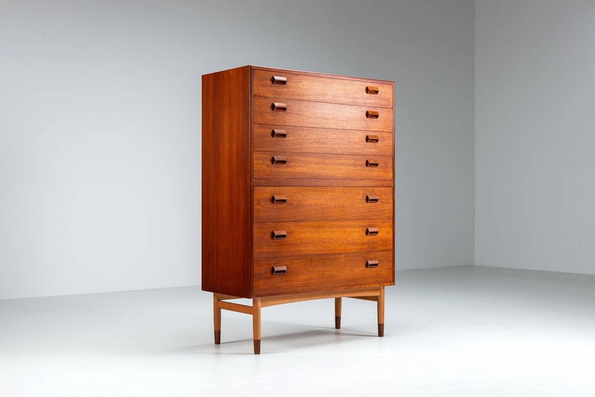 Commode Borge Mogensen en teck Soborg Mobelfabrik Danemark 1960
