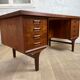 Scandinavian double-sided teak desk, 60s