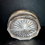 Old box in silver and cut crystal germany hallmark 833