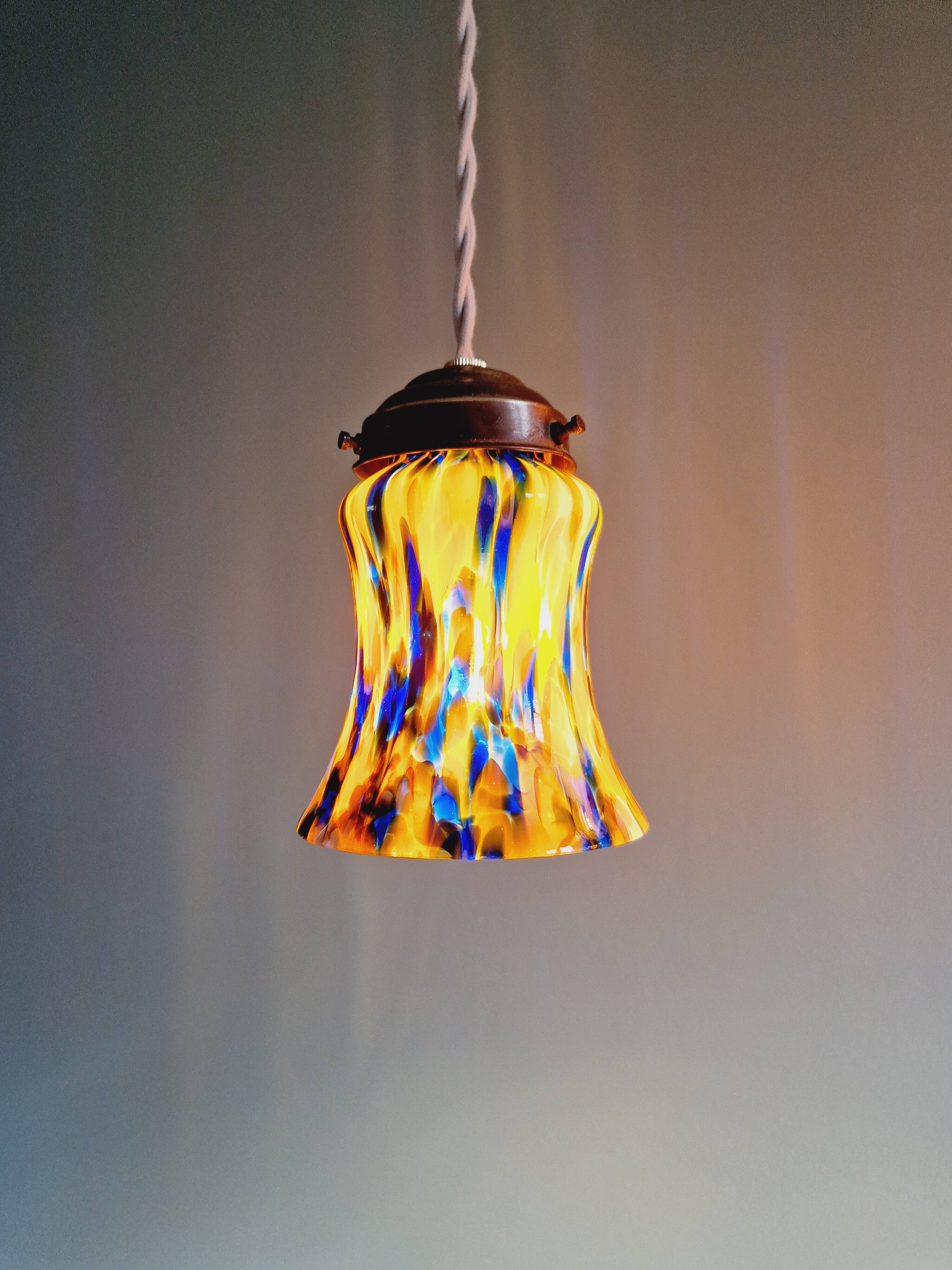 Murano glass pendant/lamp (4 available), Mid-century