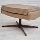 Fauteuil pivotant et son repose-pieds, laine