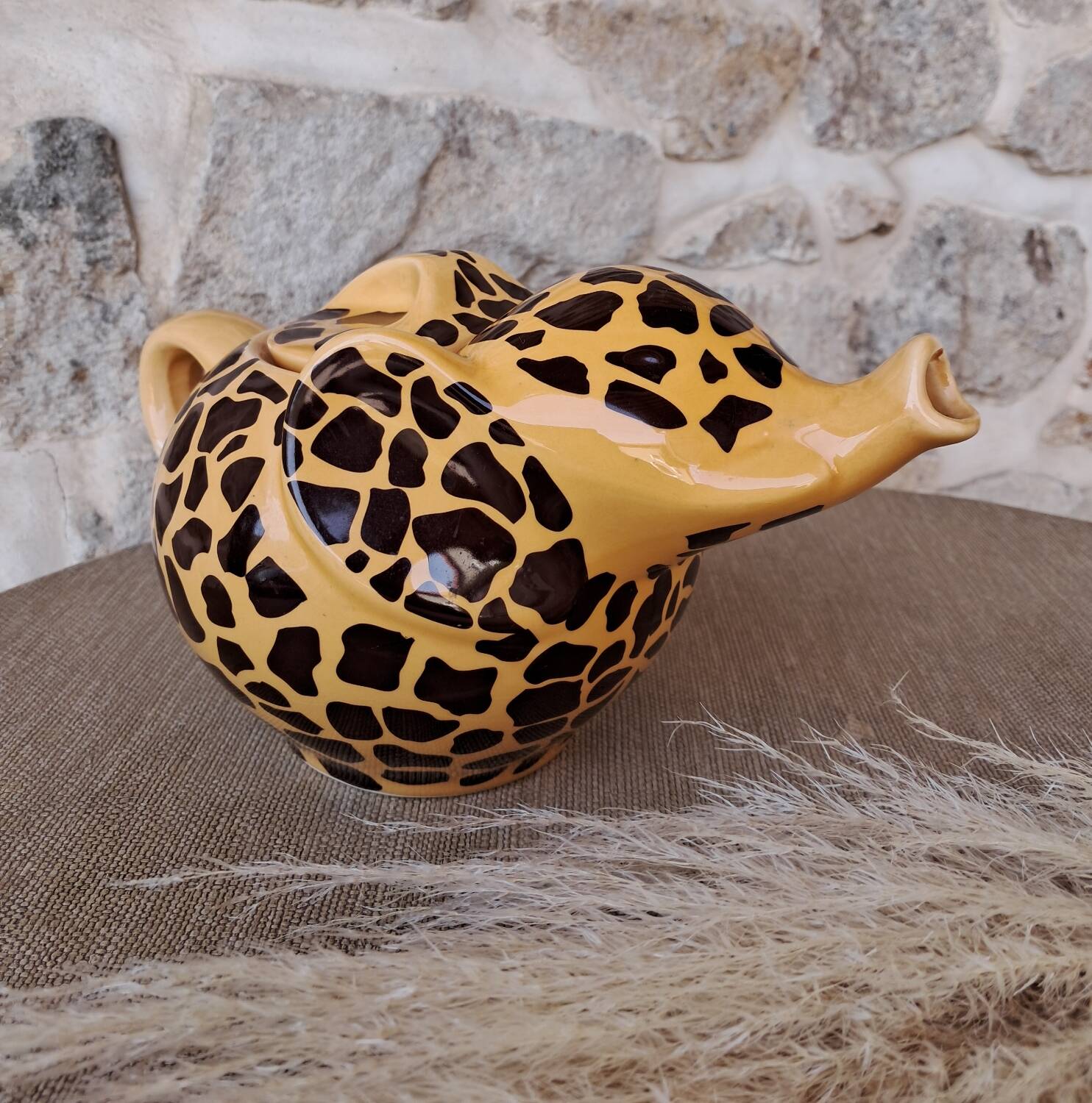 Théière Éléphant motif girafe