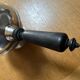 Silver-plated metal chocolate pot stamped ARGIT SFOA with an ebony handle.