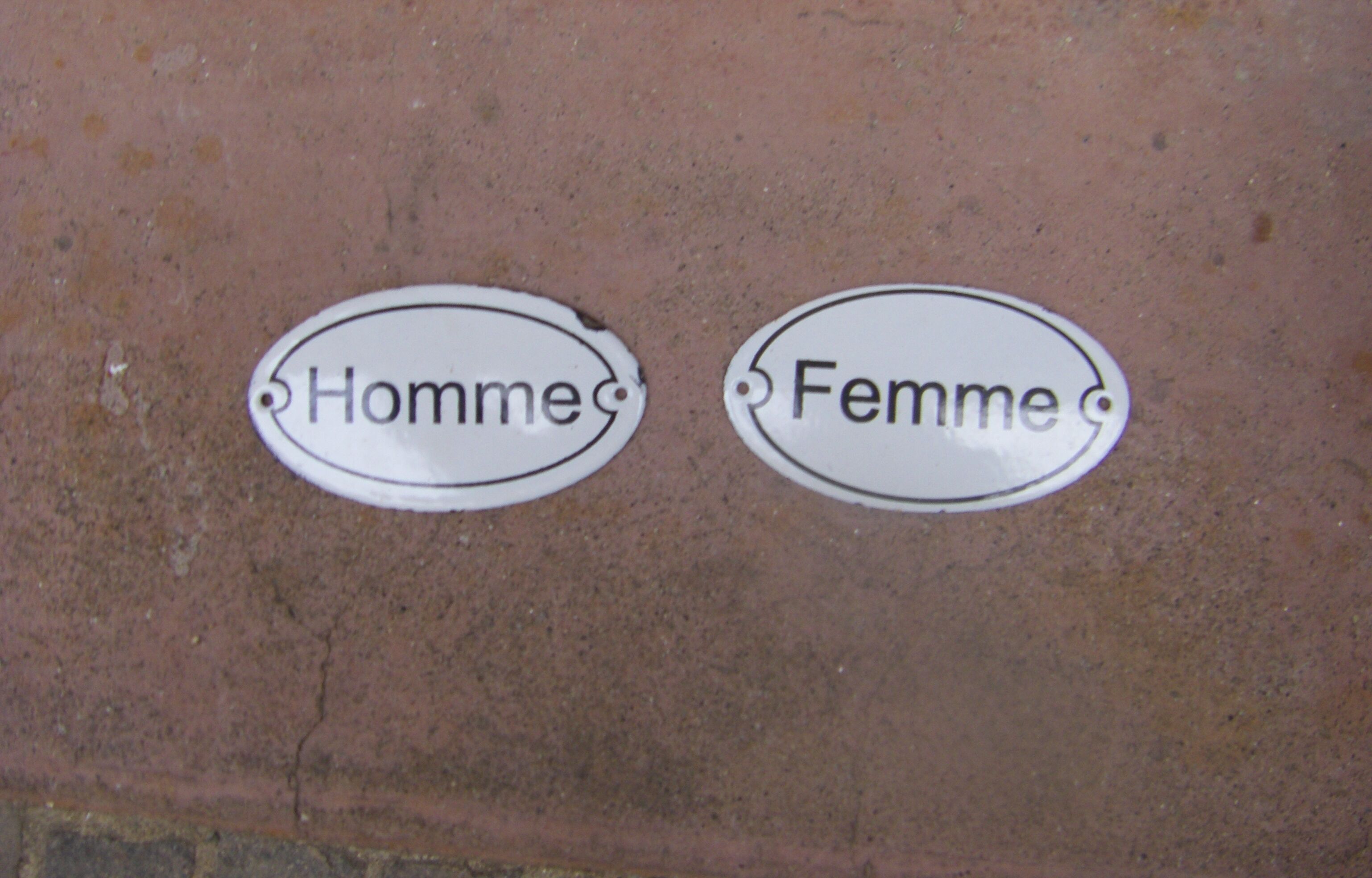 Enamelled plates "'Man-Woman'