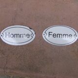 Enamelled plates "'Man-Woman'
