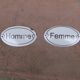Enamelled plates "'Man-Woman'