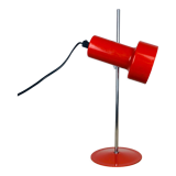 Spot desk lamp red chrome rod 70s
