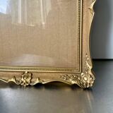 Cadre ancien en bois doré 28 cm x 22 cm Verre CONVEXE