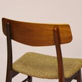 Chair in teak and wool
