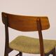 Chair in teak and wool