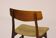 Chair in teak and wool