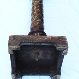 Column forming wooden harness painted faux marble Ep NIII