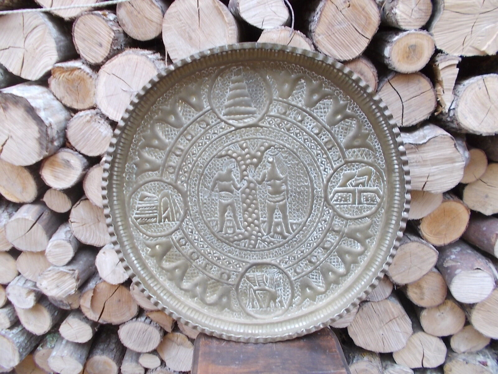Old copper tray