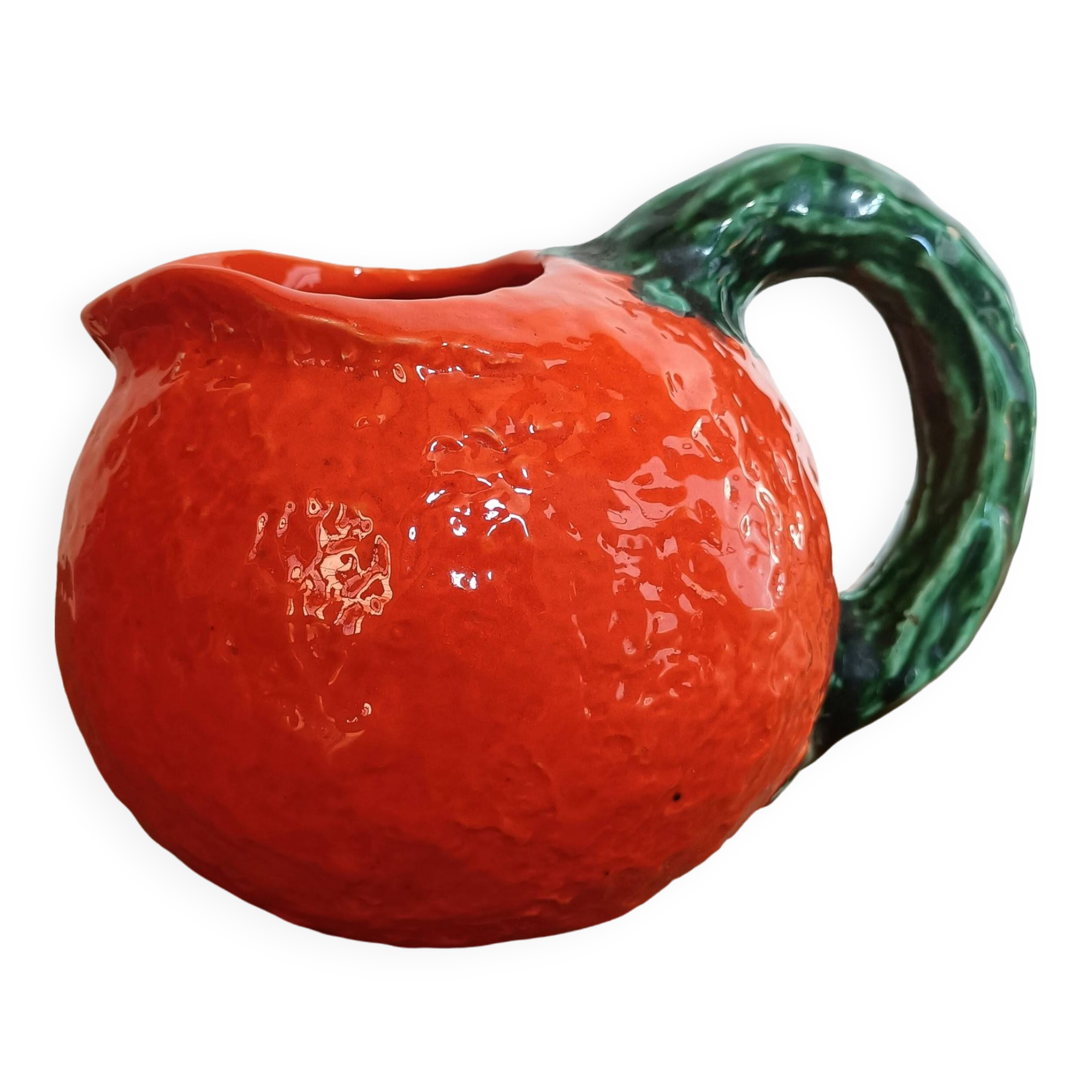 Orange pitcher in Corsican slip