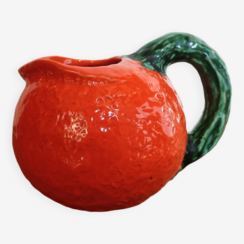 Orange pitcher in Corsican slip