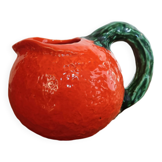 Orange pitcher in Corsican slip