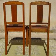 Matching Art Deco seats: 1 bridge armchair and 2 chairs.