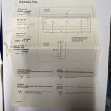 Fontana arte ceiling lamp suspenion design ceiling tempered glass 70s