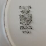 Assiette et bol à rayures Digoin