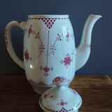 White teapot with rose pattern, Erica model by Franciscan, England