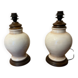 Pair of ceramic lamp bases