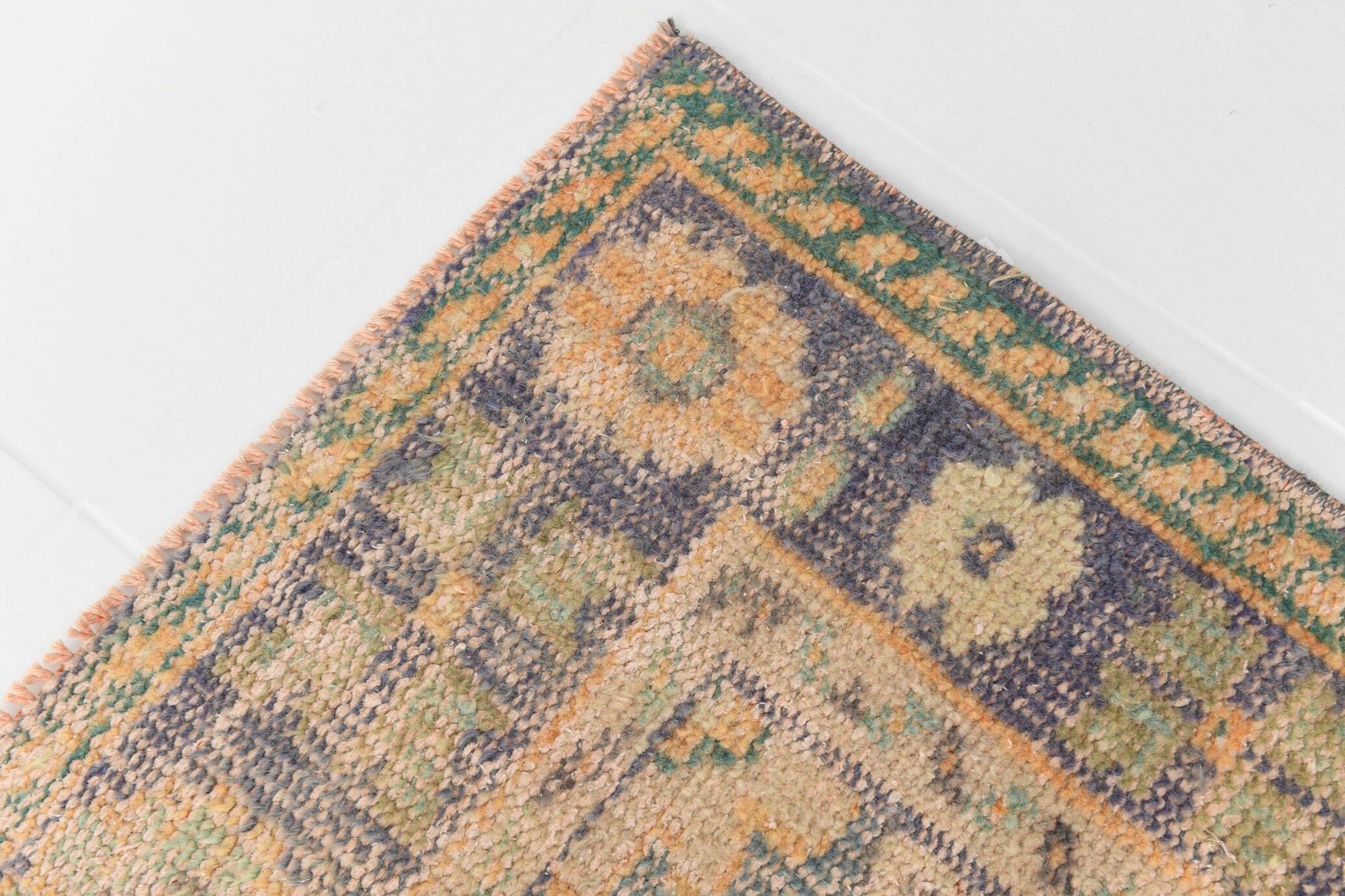 6x10 Turkish Light Orange Cream Vintage Rug, 195x313Cm