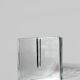 Vase en verre soliflore transparent, années 1960