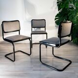 Cesca B32 chair, black and heather gray, Italian edition