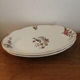Digoin Sarreguemines oval presentation plates CONDEvintage model