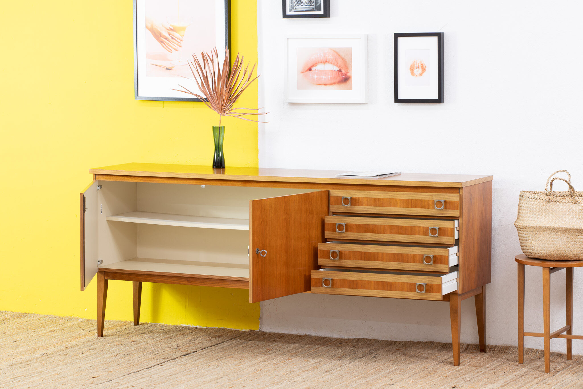 Vintage Scandinavian Enfilade – 190 cm