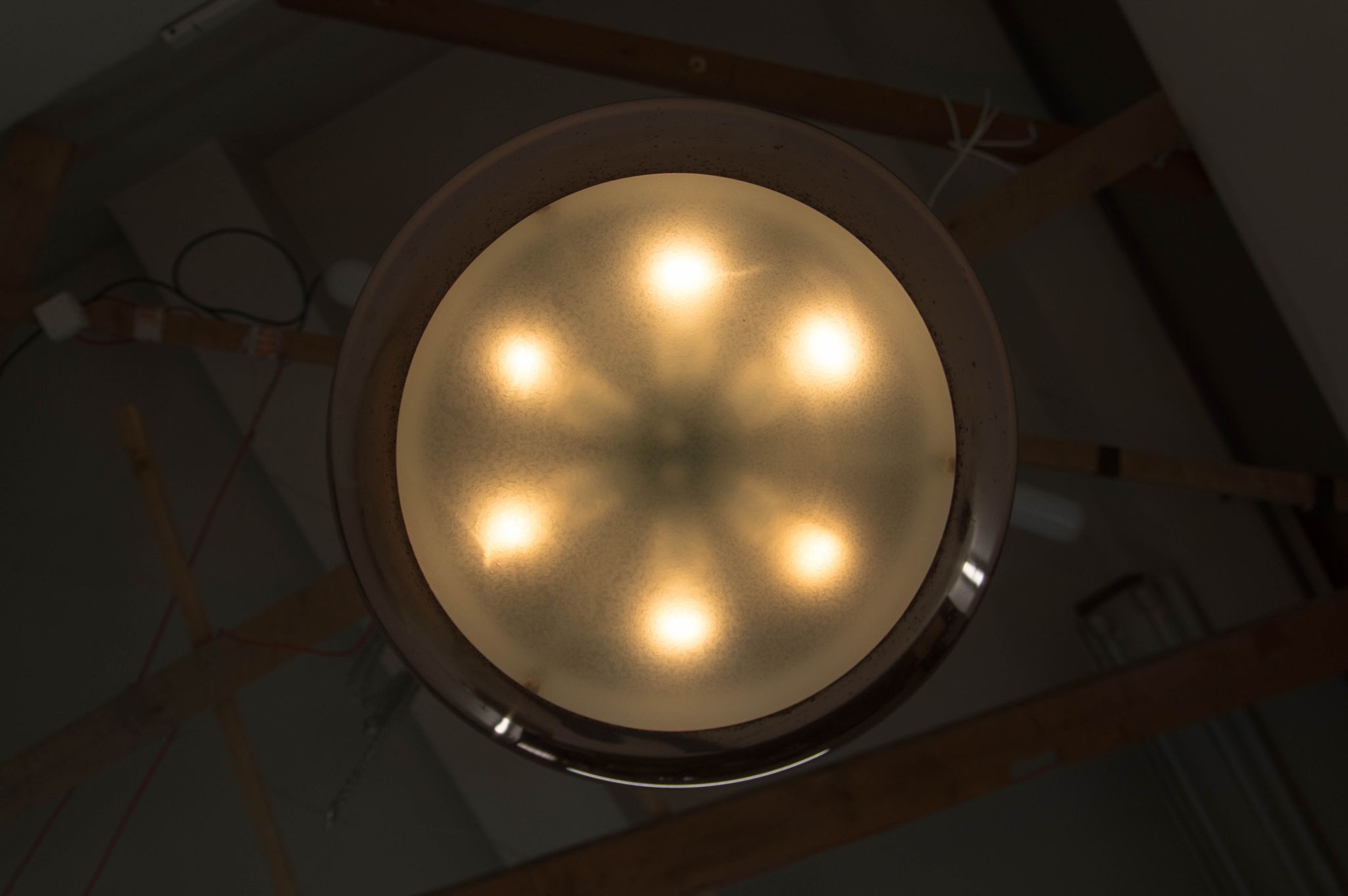 Buhaus / Functionalist Copper suspension UFO, 1930s, Restored